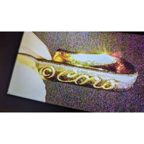 Vintage Coro Necklace gold tone flowers forget me knot leaves choker 15" - Picture 8 of 10